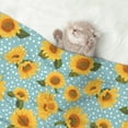 thumbnail image 2 of Yiaed White Polka Dot Sunflower Print Dog Blankets-Cat Blanket Washable for Couch Protection,Puppy Blanket, Soft Plush Reversible Throw Furniture Protector-, 2 of 8