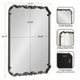 thumbnail image 6 of Kate and Laurel Brazelton Traditional Rounded Rectangle Ornate Mirror, 20 x 27, Black, Ornamental Round Rectangular Classic Framed Wall Mirror for Bathroom Vanity Mirror or Fireplace Mantel Mirror, 6 of 9