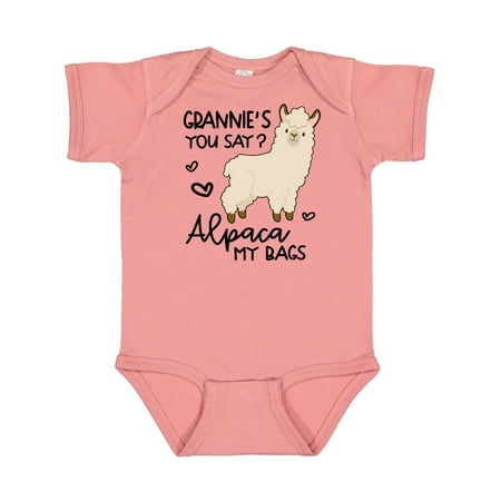 

Inktastic Grannie s You Say Alpaca My Bags Gift Baby Boy or Baby Girl Bodysuit