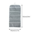 thumbnail image 3 of Wovilon 510 Non-Woven Double-Sided Storage Bag Washable Wardrobe Multi-Pocket Bra Hanging Bag Door Rear Socks Storage Bag, 3 of 4