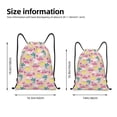 thumbnail image 2 of Xecao Dinosaur Pattern Sports Drawstring Backpack - String Swim Gym Bag with Wet Proof Pocket for Women&Men-Medium, 2 of 6