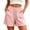 Pinks, variant on Womens Cotton Shorts High Waisted Comfy Athletic Solid Shorts with Pockets Loose Fit Daily Shorts