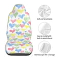 thumbnail image 5 of Sikiie Hand Drawn Colored Hearts Car Seat Protector 2 Pack Car Seat Cushion Mat, Car Seat Covers for SUV, Truck, Van, 5 of 7