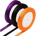 thumbnail image 3 of Orange, Black, and Purple Satin Ribbon Rolls 10mm for DIY Crafting, 3 of 5