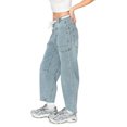 thumbnail image 2 of KHAKI & BLUE Women's Low Waisted Ankle Length Low Slung Barrel KBrgo Jeans with Patch Pocket, 2 of 8