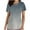 Gray, variant on QATAINLAV Womens Medical Scrub Shirt Criss Cross V Neck Short Sleeve Nursing Tops Casual Working Uniform Pocket Tee on Sale Blue L