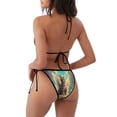 thumbnail image 3 of Ratiio Sunshine Cloud Cute Cat Pattern Women's Two Piece Bikini Swimsuit - Adjustable Tie Bikini Set Sexy & Comfortable Beach Swimwear, 3 of 7
