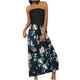 thumbnail image 1 of Vestido largo bohemio largo sin mangas con estampado floral sin tirantes y hombros descubiertos para mujer Fridja hjkh1276, 1 of 5