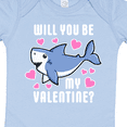 thumbnail image 4 of Inktastic Will You Be My Valentine with Cute Shark and Hearts Boys or Girls Baby Bodysuit, 4 of 5