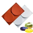 thumbnail image 4 of 2-Cavity Large Round Silicone Disc Cake Mold, Pack Non-Stick Baking Molds Cake, Candy, Soap, Resin Art,Red, 4 of 6