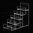 thumbnail image 3 of AMERTEER Transparent Acrylic Wallet Display Stand Holder Handbag Purse Display Stand for Retail/Shop   5 Tiers, 3 of 8