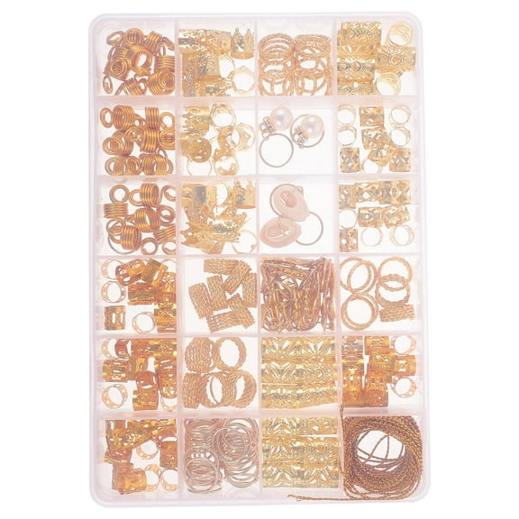 KONTONTY 257-Piece Hair Beads Set for Braids, Stylish Braiding Charms and Accessories for Hair Decoration