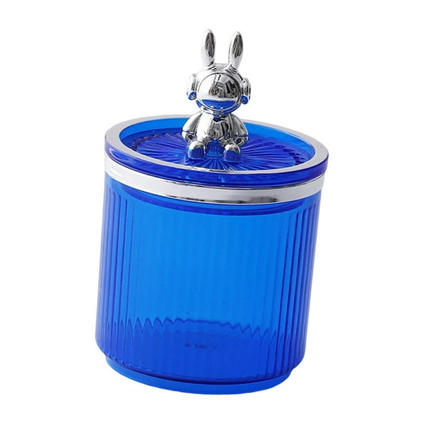 Dispensador de discos desmaquillantes, organizador de cosméticos, caja de almacenamiento para Azul