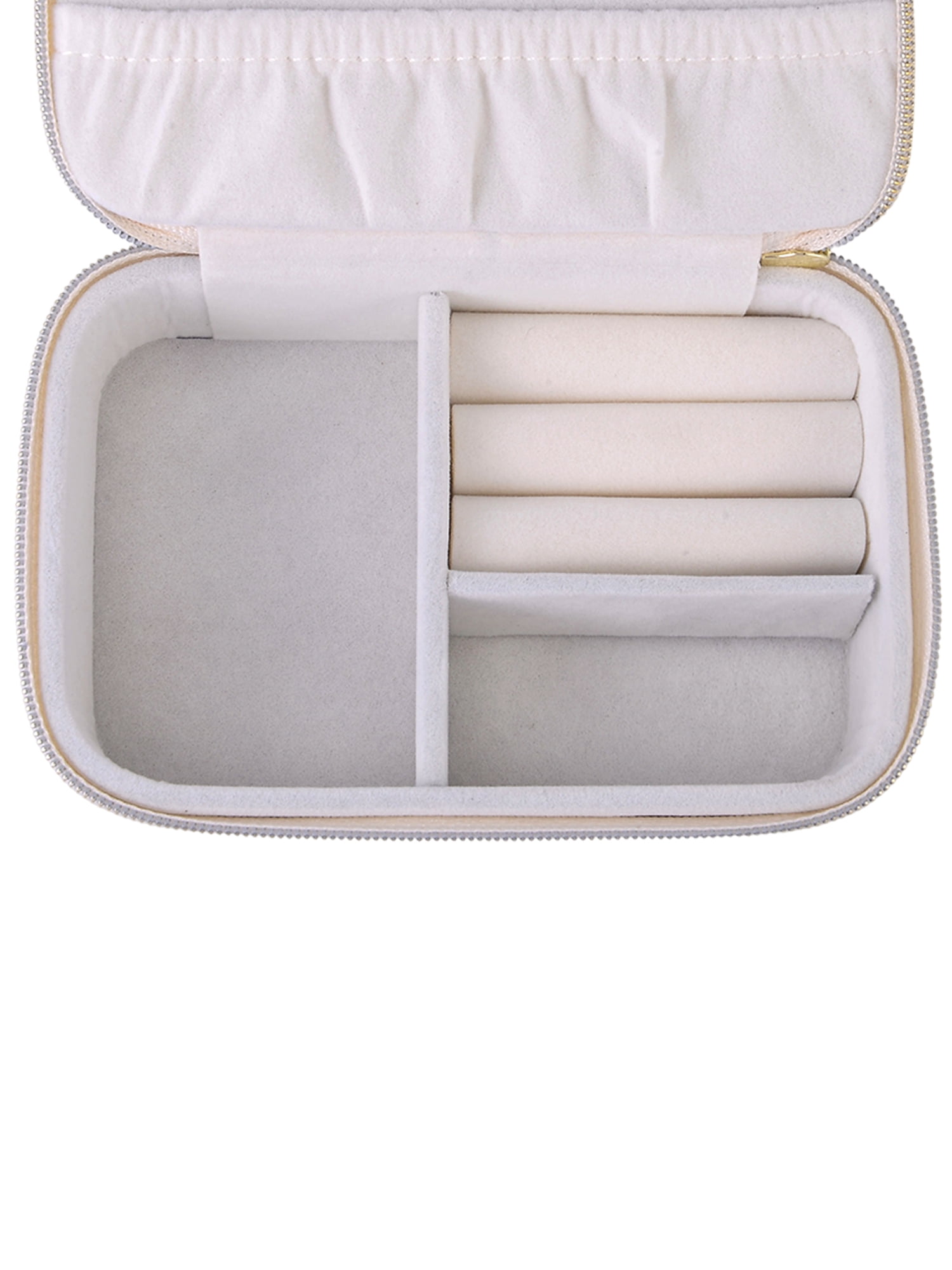 Time and Tru Oval Ivory Metal Bar Zipper Pull Jewelry Organizer