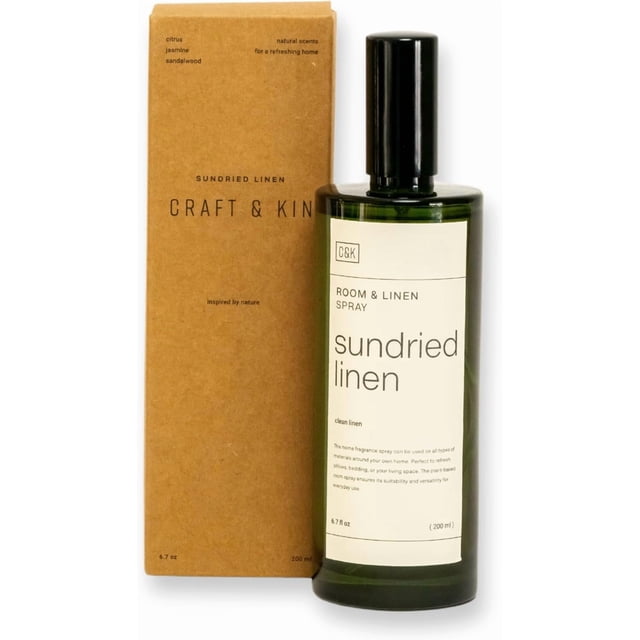 Craft & Kin Room Spray, 6.76 oz Sundried Linen Spray for Bedding, Pillow Spray, Room Sprays for Home Long Lasting, Room Freshener, Mist Spray