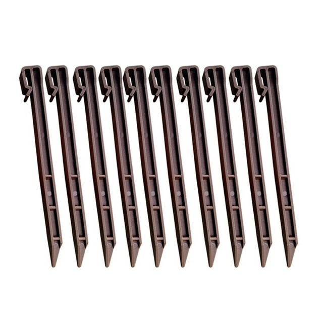 Moyic 50 pack/lote estacas duraderas para bordes de paisaje para soporte de plantas fácil instalación segura para aplanar Jardín y Patio Café+50uds
