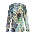 thumbnail image 6 of Genshin Impact Women's Pajama Top 3D Digital Print Sleepwear Trendy Crewneck Pullovers Long Sleeve Shirts XS, 6 of 8