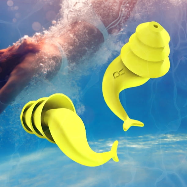 Tapón para los oídos de silicona que cancela el ruido Protector auditivo Ligero Accesorios para piscinas JShteea El nuevo