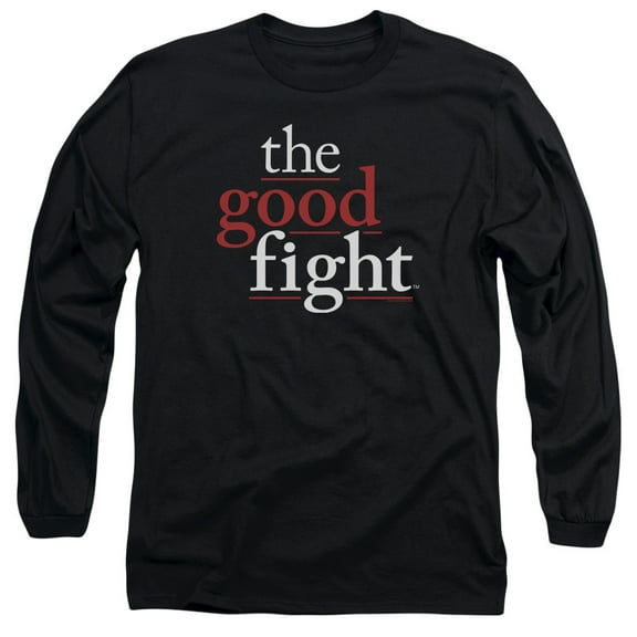 The Good Fight Logo Long Sleeve Adult 18/1 T-Shirt Black