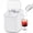 White, variant on This countertop ice maker with a handle is portable and makes 9 bullet-shaped ice cubes in 6 minutes. It produces 26 pounds of ice in 24 hours, features automatic cleaning, and comes with a strainer