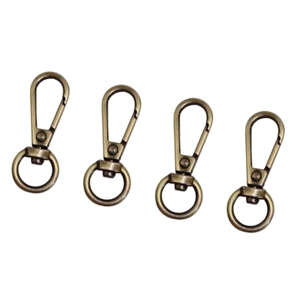 2x Alloy Round O Ring Hook Buckles Snap Clasp Keychain Bag Strap Clip Hardware 