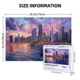 thumbnail image 5 of 1000 PCS 1000 Piece Puzzle For Adults Twilight Chicago,1000 Piece Jigsaw Puzzle For Adults Challenging Puzzle Perfect For Game Nights,Modern Art Twilight Chicago Adults Puzzle,For Puzzle Lovers Gift, 5 of 6