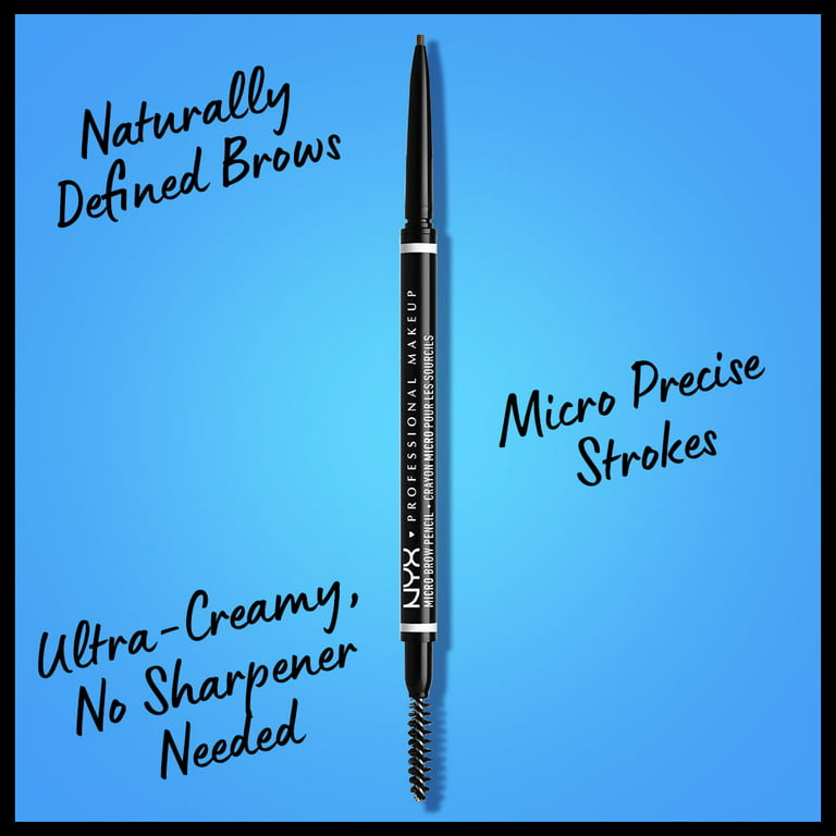 NYX Professional Makeup Micro, Vegan Eyebrow Pencil, Black, 0.003