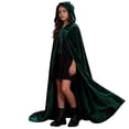 thumbnail image 3 of OGLCCG Kids Velvet Hooded Cape Robe for Halloween Christmas Party,Boys Girls Cloak for Masquerade, Dress Up,Wizard Size 2-17, 3 of 4