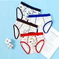 thumbnail image 4 of Esaierr 4PCS Baby Toddler Boys Underwear Briefs,Baby Boys Cotton Cartoon Print Shorts,2-16 Years Boys Underwear Boxer Briefs, 4 of 5
