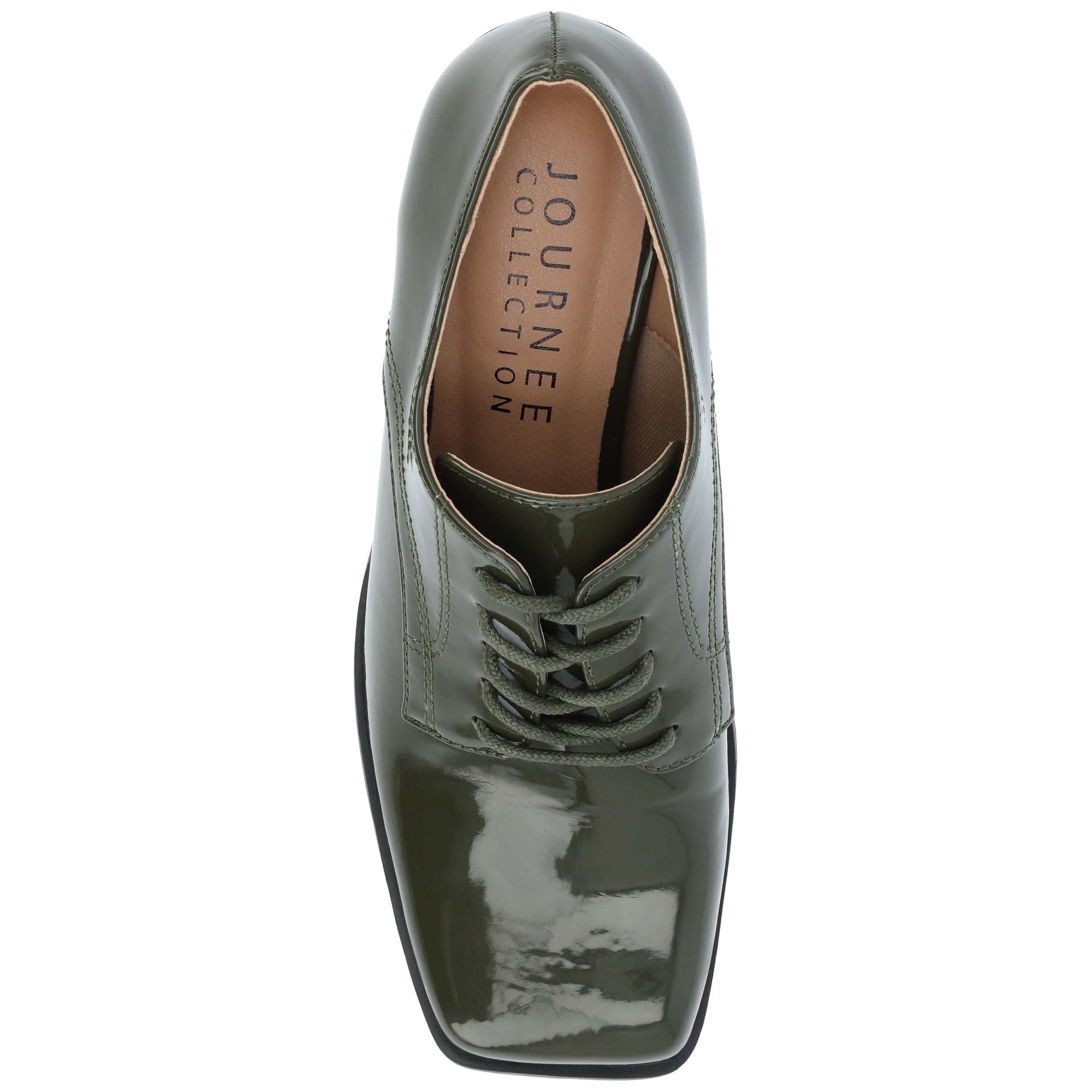 Journee Womens Sylvan Lace Up Square Toe Pumps