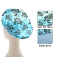 thumbnail image 5 of WIRESTER Set 2pcs Satin Bonnet Hair Bonnet for Sleeping Silk Bonnets for Black Women with Elastic Soft Band for Hair Care - Ocean Sea Turtles & Orange Tabby Cat Funny Playful Postures, 5 of 7