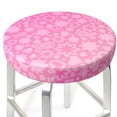 thumbnail image 3 of Naloa Breast Cancer Pink Ribbons Awareness Round Bar Stool Cushion Cover 12-14 inch, Fits Kitchen, Office, Restaurant Chairs - 13 inch, 3 of 7