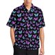 thumbnail image 3 of Camisas de verano para hombre, blusas con estampado de mariposas en 3D, camisas informales de manga corta de gran tamaño para playa, camisas holgadas con botones para hombre, 3 of 5