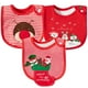 thumbnail image 1 of Baberos para bebés 2ooya, 3 unidades, algodón, Navidad, 30 x 20 cm, 6 a 12 m, 1 of 7