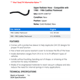 thumbnail image 2 of Upper Radiator Hose - Compatible with 1980 - 1986 Cadillac Fleetwood - AC Delco, 2 of 2