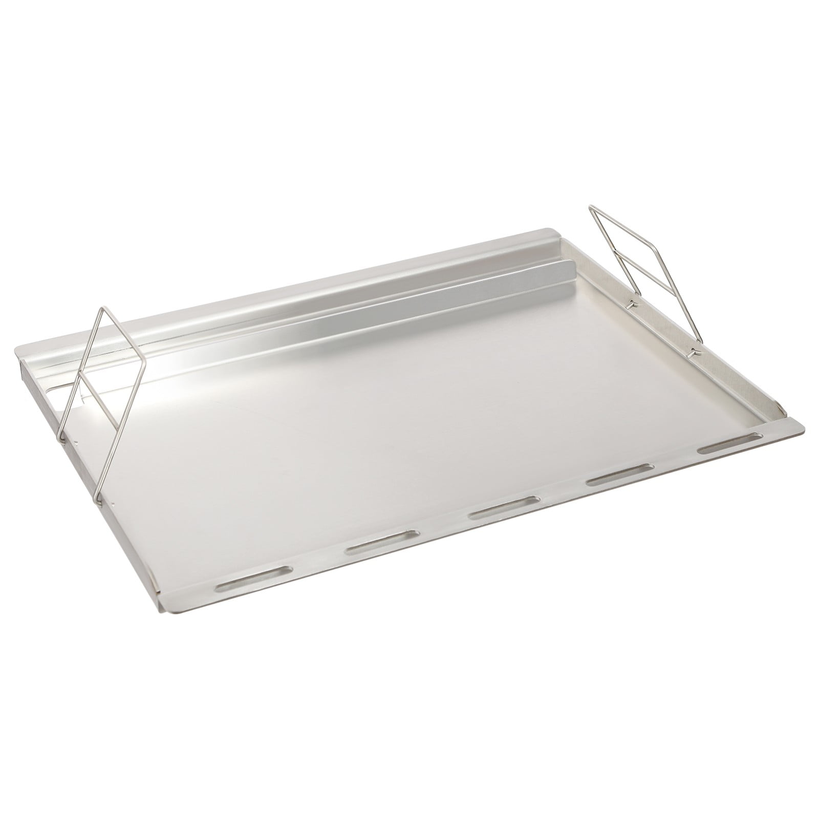 ToppiJoy 25" x 19" Rectangular Stainless Steel Cooking Griddle for Outdoor Gas Grill, Universal Flat Top Cooking Griddle with Removable Handles for Gas Grill/Charcoal/BBQ Stove Top