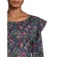 thumbnail image 4 of Time and Tru Women's Long Sleeve Ruffle Top, 4 of 5