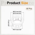 thumbnail image 2 of 60pcs Wire Grommet, 19.7mm Mounting Dia Plastic Grommets Cable Hose Snap, White, 2 of 6