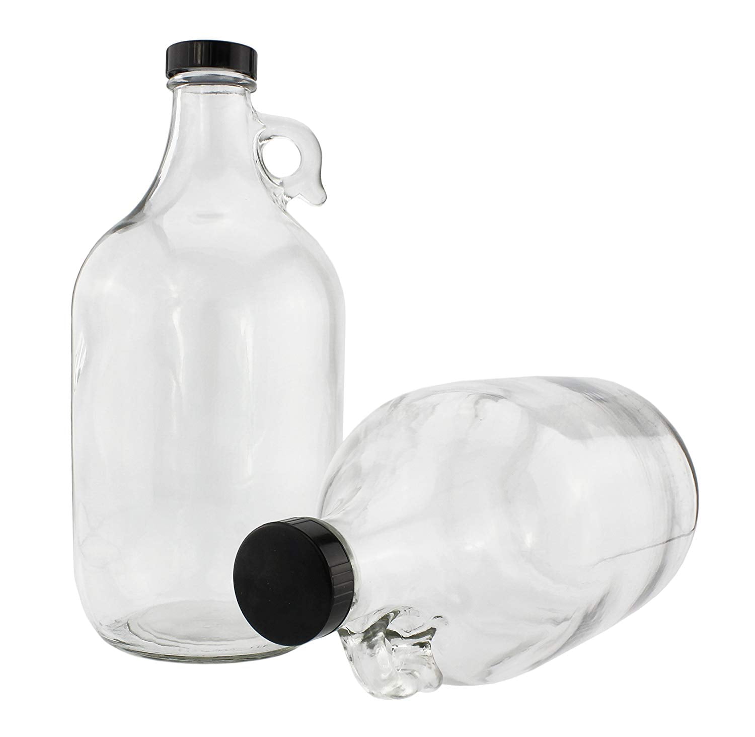 Clear 1 Gallon Glass Beer Growler or Water Bottle With Cap – Fresh