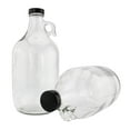 thumbnail image 2 of True Fabrications 1/2 Gallon Clear Glass Beer Growler - Reusable - With Poly ..., 2 of 5