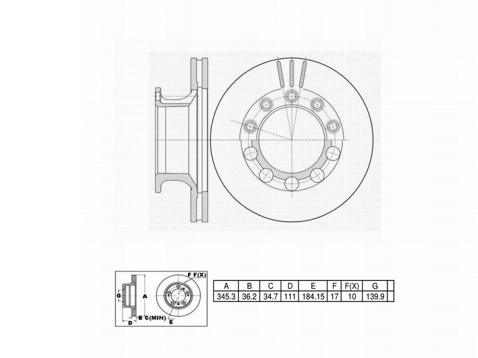 Winstop Brake Rotor, Rear WS233008, Chevrolet Suburban 1500 1999-1995