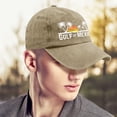 thumbnail image 6 of Summer Hats for Women Unisex Gulf Of Mexico Palm Tree Print Denim Baseball Cap Khaki One Size, 6 of 7