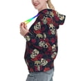 thumbnail image 2 of Uemuo Roses Skulls Pattern Women's Hoodie with Eye-catching Drawstrings- Casual Pullover Hoodie with Kangaroo Pocket, Stylish Hooded Sweatshirt-Medium, 2 of 7