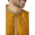 thumbnail image 5 of In-Sattva Men's Embroidered and Patterned Regular Fit Long Kurta Tunic; Ochre Mustard; XXL, 5 of 6
