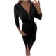 thumbnail image 1 of Vestido de fiesta de encaje con escote en V y manga larga para mujer Fridja  NMB3690, 1 of 8