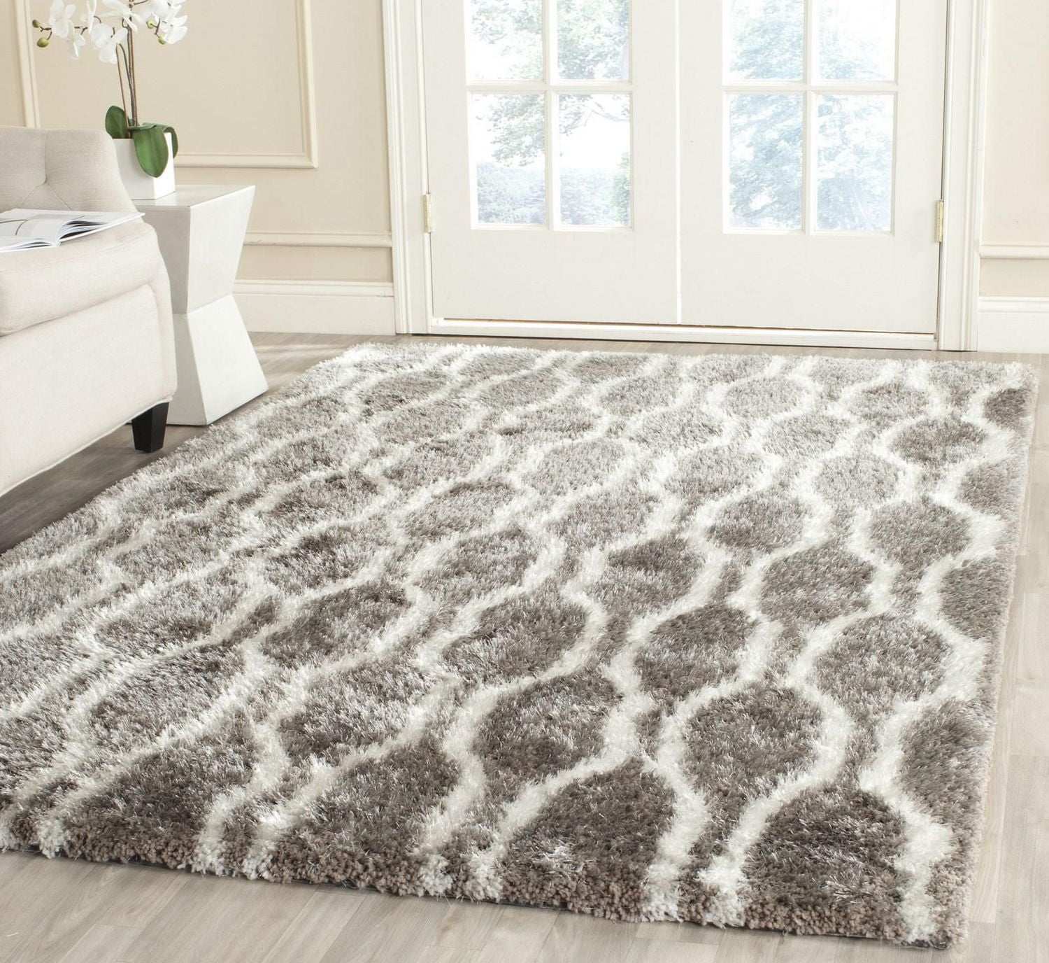 Safavieh Barcelona Melinda Tapis Peluche Shag Géométrique