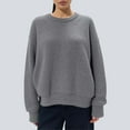 thumbnail image 2 of Women's Sweaters Pullover Long Sleeve Casual Professional Business Casual Top Oversized Pullover Sweater Soft Knit Crewneck Long Winter Fall Casual Comfortable Loose Fit Fashion, 2 of 8
