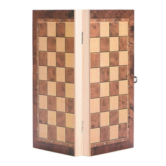 3 in 1 Portable Wooden Folding Chessboard for Family and Party Activities (29 x 29 cm)