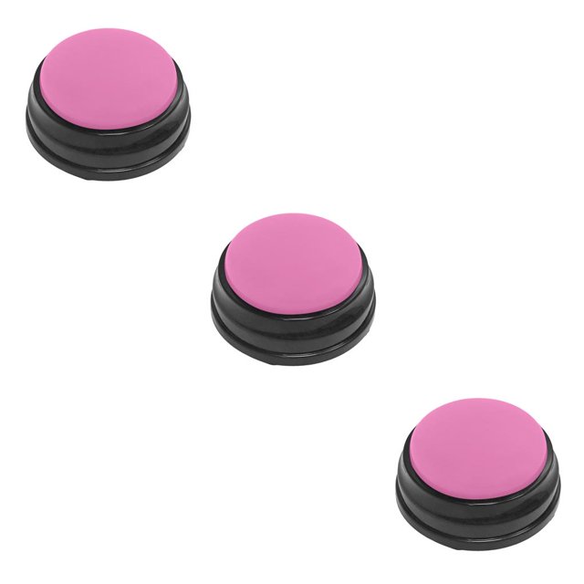 Ounissouiy Botón de sonido grabable Perro Juguete interactivo Grabación Botón de voz Hablando Rosa Type1 NO1