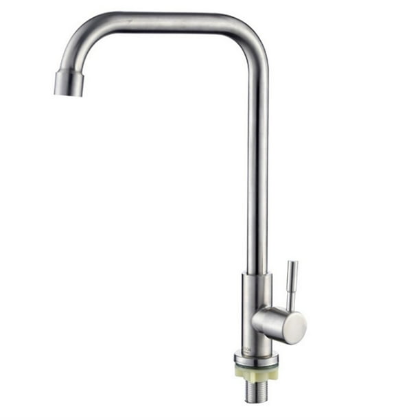 Stainless Steel Kitchen Faucet Single Cold Water Tap Single Lever Deck Mounted Kitchen Sink Faucet Kitchen Accessories